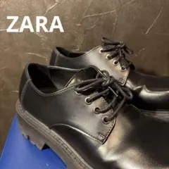 ［美品］ZARA 厚底 レースアップシューズ ブラックのサムネイル