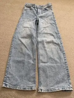 【H&M 】130cmスーパーストレッチ ワイドレッグパンツ