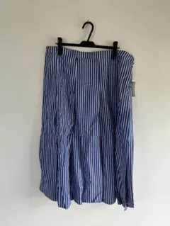 未使用品 ストライプ フレアロングスカート 6L 大きいサイズ スマイルランド