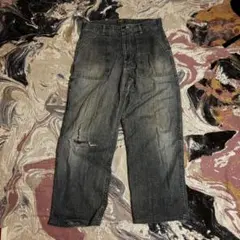 フランス製 ワークパンツ シンチバック ブラック30s 40s - メルカリ