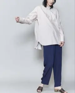 6(ROKU)＞コットンナイロン シアー ヨーク ロングスリーブTシャツ