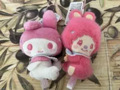 モンチッチ　マイメロディ　おすわりぎゅっとマスコット