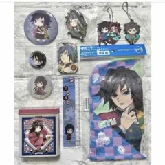 鬼滅の刃　冨岡義勇　グッズ　まとめ売り　10個セット　缶バッジ　ラバー