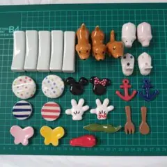 陶器製　箸置き　まとめ売り　犬　豚　うさぎ　蝶　イカリ　枝豆　唐辛子　ミッキー