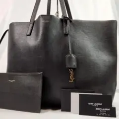 サンローラン ショッピングトートバッグ 肩掛けA4可 YSL ロゴチャームのサムネイル