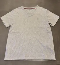TOMMY HILFIGER グレー Vネック Tシャツ S