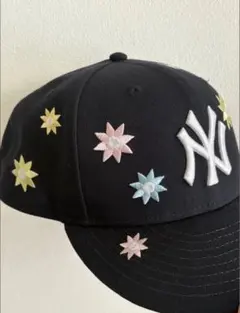 ✨即日発送可✨New Era NYロゴ 花刺繍 ベースボールキャップ