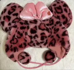 【当日発送可】　ヒョウ柄　ミニー　ファンキャップ