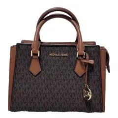 美品】✳︎MICHAEL KORS ハンドバッグ シグネチャー ブラウン - メルカリ