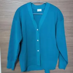 green label relaxing ターコイズカーディガン