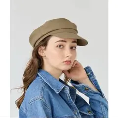 【美品】シャポードオー♡ベージュ♡キャスケット♡ストライプ