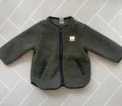 H&M テディジャケット　カーキ　80