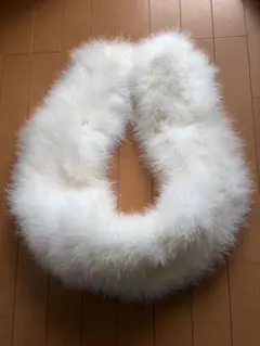 成人式　ホワイトファー ショール