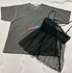 LEPSIM アソートチュールキャミ、Tシャツ　【2点セット】