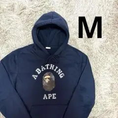 A BATHING APE フード付きパーカー ネイビー【M】