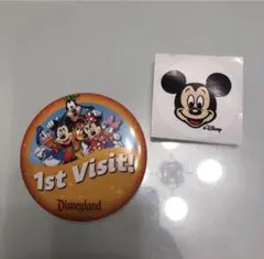 カルフォルニアディズニー★記念缶バッジ☆シール★非売品☆アメリカ★Disney