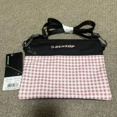 【新品】DUNLOP テニス サコッシュ DTC-2462 ブラック×ピンク