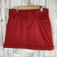 アデダス赤いゴルフ用スカート Mサイズフリース裾付き
