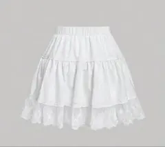 レイヤード　レース　スカート　フリルスカート　wishcore　ウィッシュコア