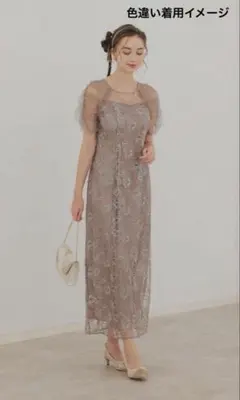 5★新品★ドリードール　フラワーチュールギャザーパフドレス　サンプル品