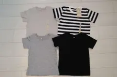 無印良品　110cm クルーネック半袖Ｔシャツ4枚セット(うち2枚は新品)のサムネイル