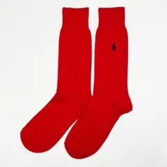 ■POLO/ポロラルフローレン ポニー刺繍ソックスレッド新品■