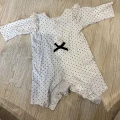 ドット柄綿100%ロンパース サイズ60〜70㎝