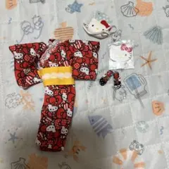 激かわ☆ハローキティの浴衣（市松柄に桜とキティ） LOWRYS FARMがハローキティと日本の“カワイイ”を詰め込んだ浴衣