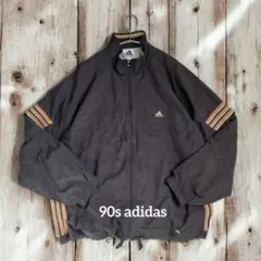 90s adidas L ナイロントラックジャケット 裏地 ドローコード