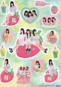 モーニング娘。15期メンバーFC限定　信州バスツアー　A4サイズステッカーシート