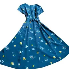 GERARD DAREL 東京スタイル 花柄マキシ丈ワンピース フレア　ネイビー