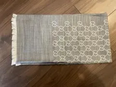 GUCCI GGロゴ ストール グレー系