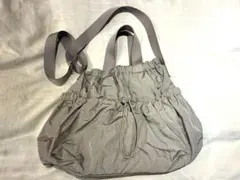 GU ギャザーポケットバッグ　グレー