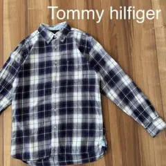 Tommy hilfiger ボタンダウンシャツ 長袖 チェック柄 刺繍ロゴ