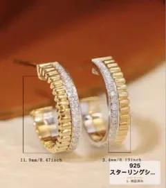 スターリングシルバー S925ピアス（新品未使用）専用ケース付き