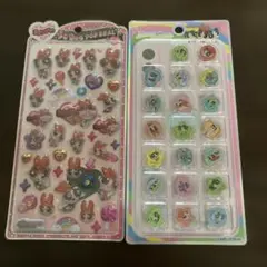 新品♡パワパフ　うるちゅる&おはじきシールセット♡