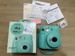 【電源確認済】チェキ　intax mini８+ MINT色　FUJIFILM