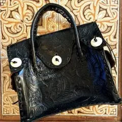 カービングバッグ　S グレースコンチネンタル　レトロ　70年代　古着　黒ブラック