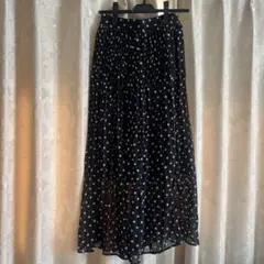 グローバルワーク ドット ロングスカート プリーツ