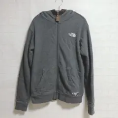 美品 ノースフェイス ジップパーカー 綿 グレー M S-6