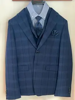 WANDER FACTORY スーツ ネイビー 160 2つボタン チェック