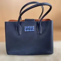 未使用タグ付】MINE 帝塚山 本革 トートバッグ オーストリッチ ハンド 