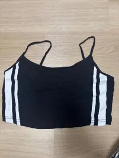 黒いストライプクロップドジャケットセット