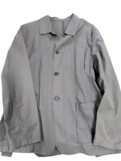 コムサイズム ベージュ ボタン付きジャケット　Lサイズ 古着 綿100%