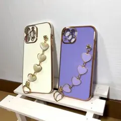 iPhone11Promax ハートストラップ 可愛い スマホケース