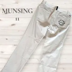 MUNSINGWEAR ゴルフパンツ ライトグレー 　ストレッチ　刺繍ロゴ
