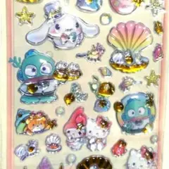 サンリオ ボンボンドロップシール うるちゅる 3D 立体 キティ　シナモン