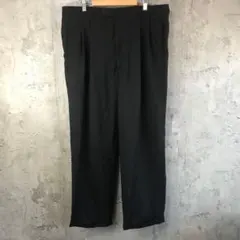 E483古着　スラックス　黒　無地　90s Y2K