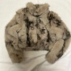 レオパードフェイクファーコート