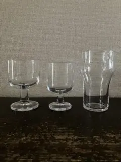 無印良品　強化グラス　ステムグラス　パイングラス　３個セット